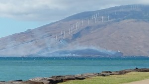 Fire in Māʻalaea, Jan. 21, 2016. Photo credit: Melinda Harrigan Fasel
