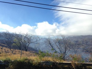 Fire in Māʻalaea, Jan. 21, 2016. Photo credit: Rommel Tejero