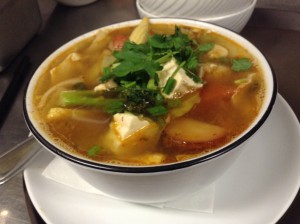 Tom Yum soup with tofu and house-made chili paste. Courtesy photo.