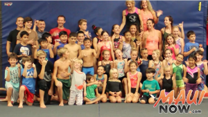 Diane's Gymnastics Academy students pose for a photo for Maui Now