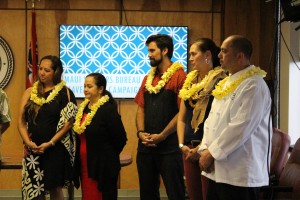 Maui Mavericks: (l to r) Joylynn Paman, Nāpua Greig-Nakasone, Kainoa Horcajo, Denby Freeland-Cole and Perry Bateman. Photo by Wendy Osher.