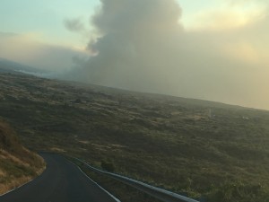 Kahikinui fire, Feb. 16, 2016. Photo credit: Maui Fire Department.