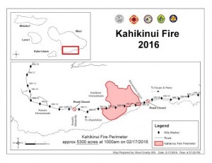 Kahikinui fire map. Credit: Maui Department of Fire and Public Safety.