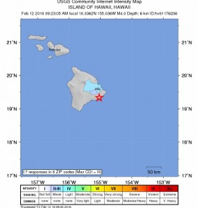 Kilauea earthquake map. Image courtesy: USGS.