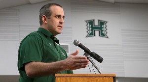 University of Hawaii head football coach Nick Rolovich completed his first signing class with the announcement of 18 signees on National Signing Day, Wednesday, the first day prospects may sign a National Letter of Intent. Photo courtesy of UH Athletics.