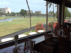 Kā‘anapali golf course view from Roy's. Photo by Kiaora Bohlool.