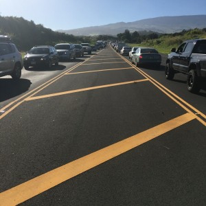 Haleakalā Highway. Traffic accident/Road closure, 3.30.16. Photo by Debra Lordan.