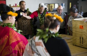 Historic Hawaiian artifacts arrive aboard Hawaiian Airlines flight. Photo courtesy: Hawaiian Airlines.