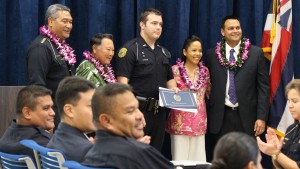 Officer Michael Bocon III. Maui Police Department, 6th Crisis Intervention Team graduation. Photo by Wendy Osher. (3/11/16)