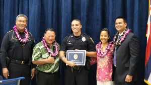 Officer Gregory Boteilho. Maui Police Department, 6th Crisis Intervention Team graduation. Photo by Wendy Osher. (3/11/16)