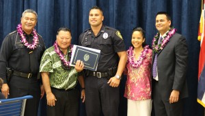 Officer Coulson Joy. Maui Police Department, 6th Crisis Intervention Team graduation. Photo by Wendy Osher. (3/11/16)