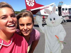 Easter Bunny to ilsnd hop on Mokulele Airlines. Courtesy photo.