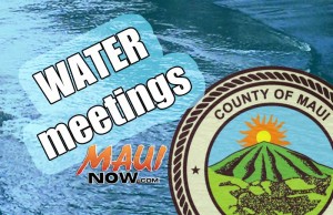 Water meetings. Maui Now graphic.