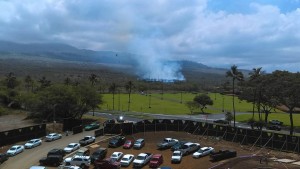 Wailea fire near Maui Electric substation. 4.5.16. Photo credit: Guelz Beezy.