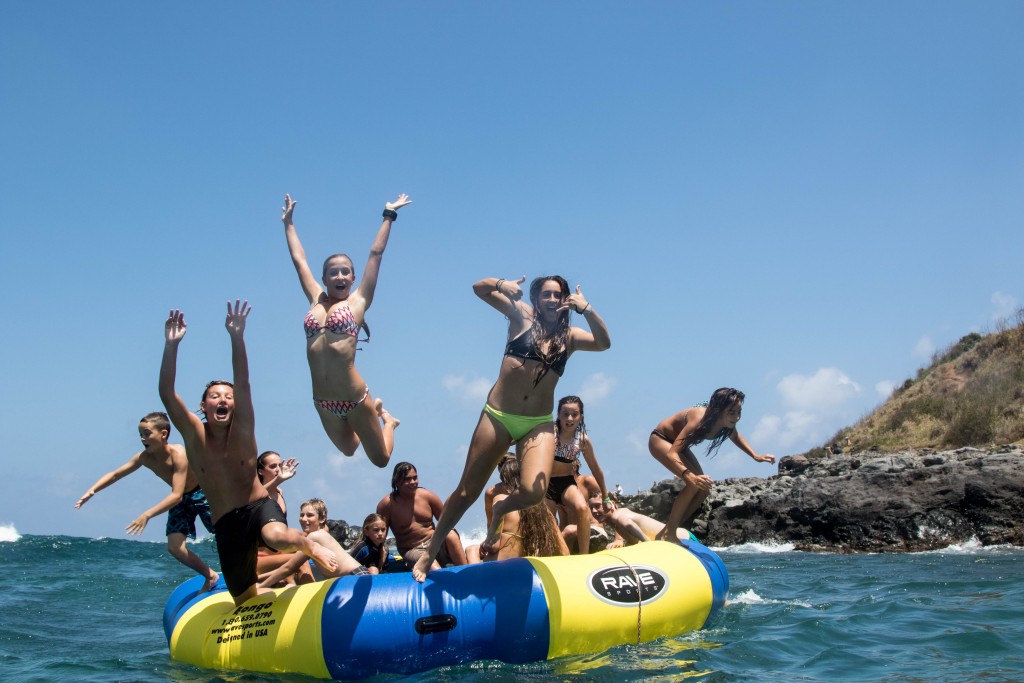 Endless fun on the water trampoline Photo: March Chambers