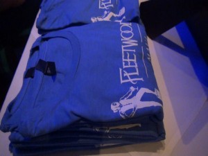 Blue t-shirts on sale at Fleetwood's, to benefit Easter Seals Hawai'i. Photo by Kiaora Bohlool.