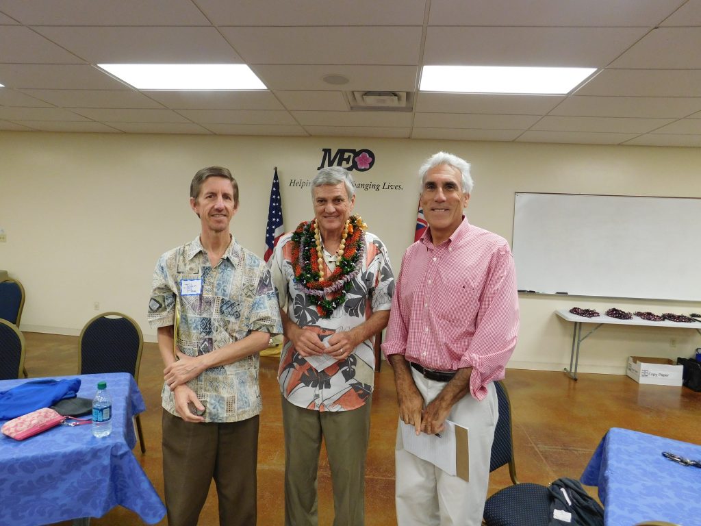 BDC staff - L to r- Loan Fund Manager John Flom, retiring director Craig Swift and current loan fund manager and incoming director David Daly. Photo credit: Maui Economic Opportunity.