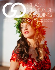 Grace Ormond wedding magazine cover. Photo courtesy: Chris J. Evans.