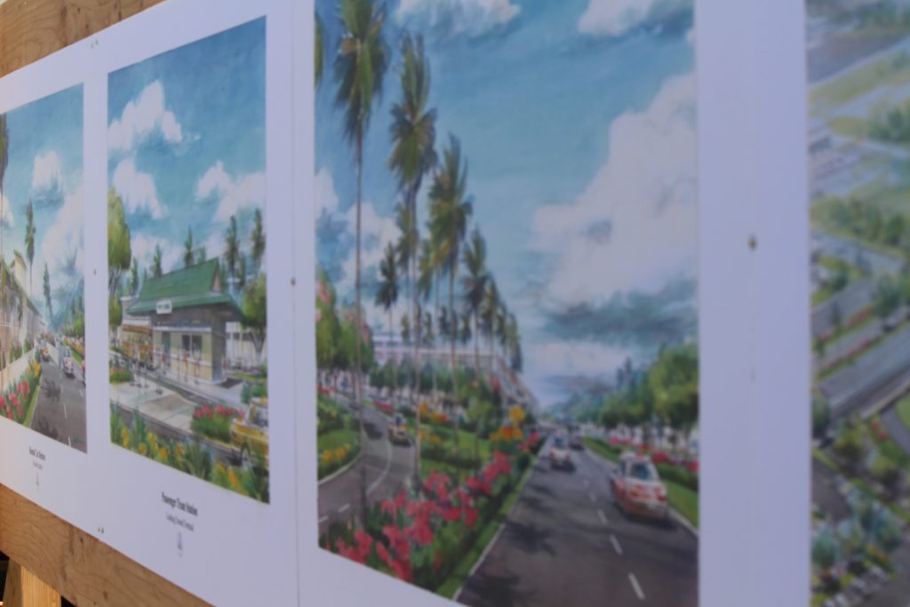 Project renderings of the Kahului Airport Consolidated Rent-A-Car facility. Photo by Wendy Osher. (4.15.16)