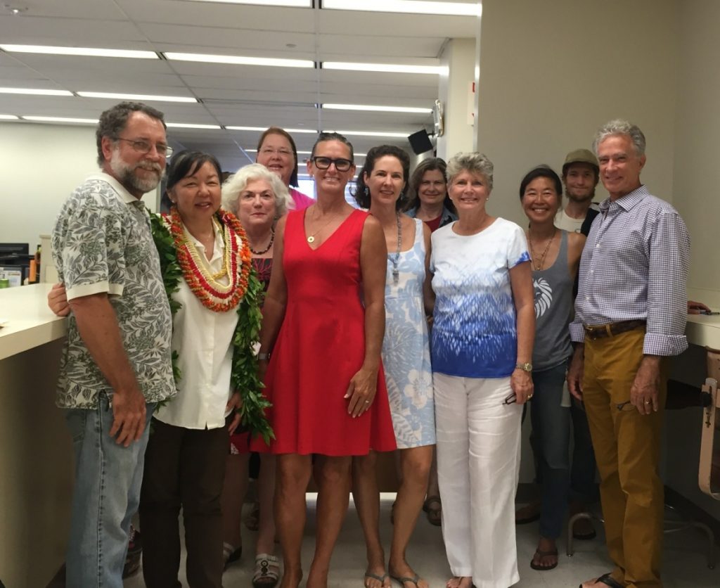 Kelly King files nomination papers as a candidate for the South Maui Council seat. Courtesy photo.