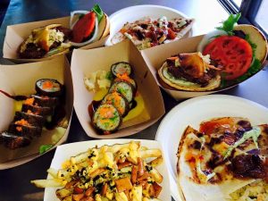 An array of food from Three's food truck. Courtesy photo.