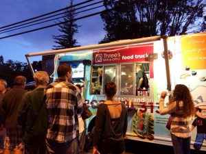 Three's food truck in action. Courtesy photo.