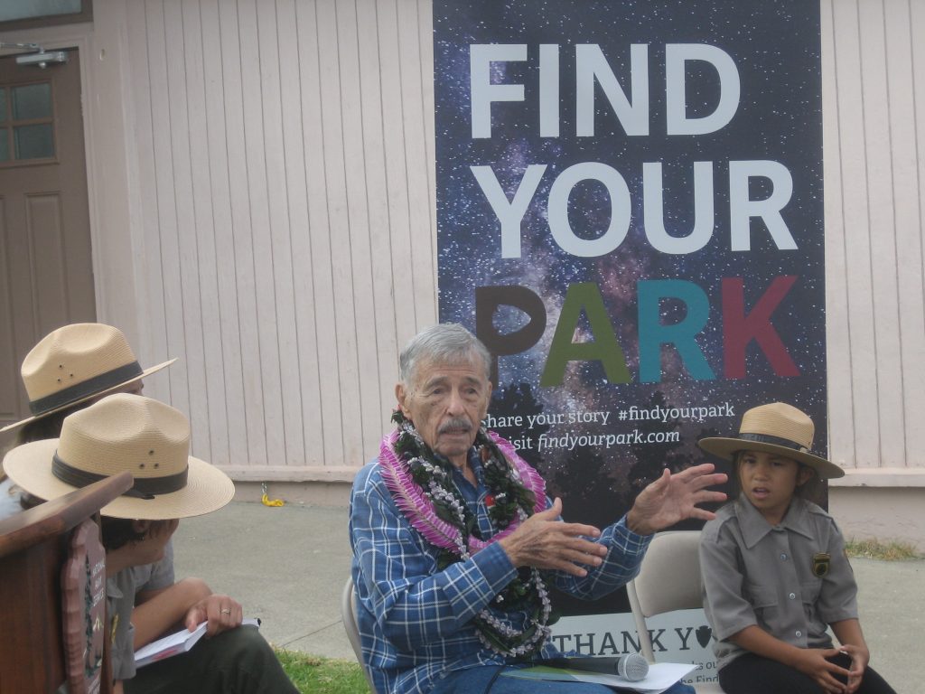 Uncle Rex answering questions about the CCC. Photo courtesy Haleakalā National Park.