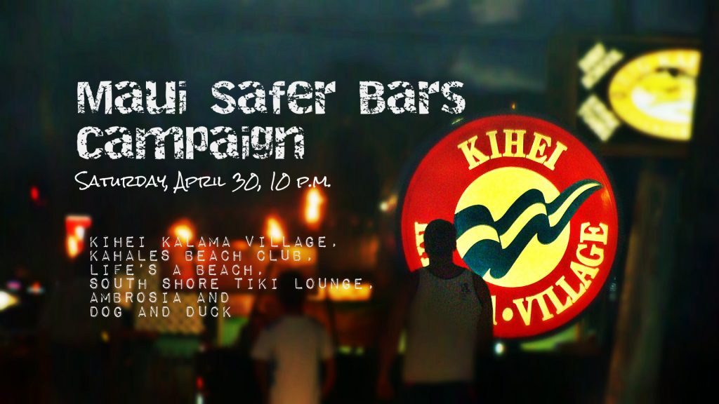Maui Safer Bars Campaign. Maui Now grapic.