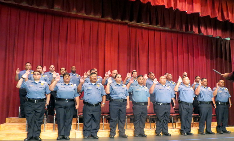 Basic Corrections Recruit Class 16-01. Oath of Duty. Courtesy photo: Hawaiʻi Department of Public Safety.