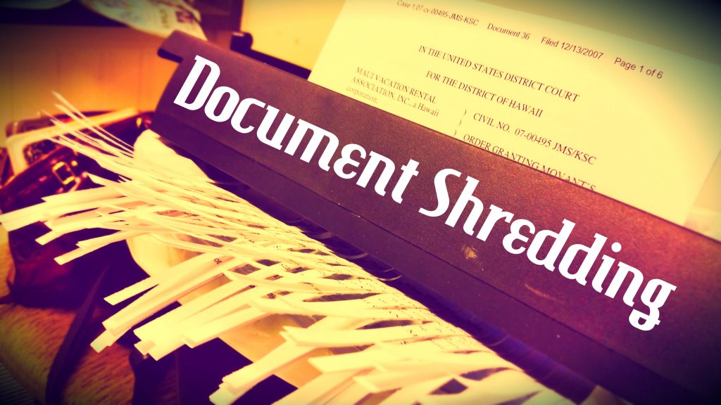Document Shredding. Maui Now graphic by Wendy Osher.