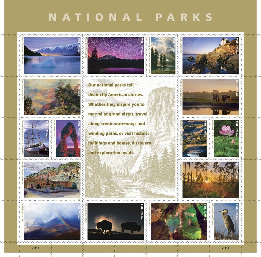 The Maui stamp is part of a sheet of 16 Forever Stamps depicting an assortment of national parks in celebration of the National Park Service's centennial.