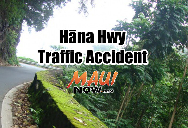 Hāna Highway traffic accident. Maui Now graphic.