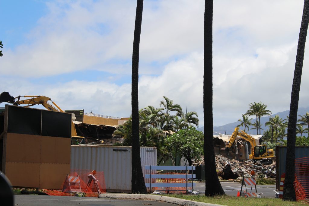 Old Kahului Store being demolished (5.3.16). Photo by Wendy Osher.