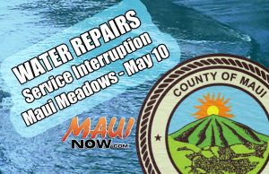 Water Repairs - Maui Meadows, May 10, 2016. Maui Now graphic.