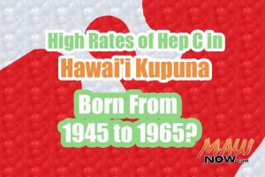 High Rates of Hep C in Hawaiʻi's Kupuna. Maui Now graphic.