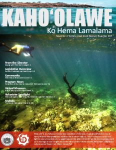 Kahoʻolawe newsletter. Courtesy image credit: KIRC.