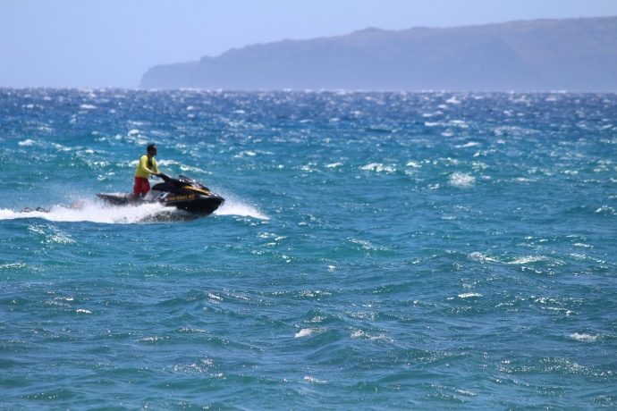 Maui lifeguard jet ski patrol. File photo by Wendy Osher.