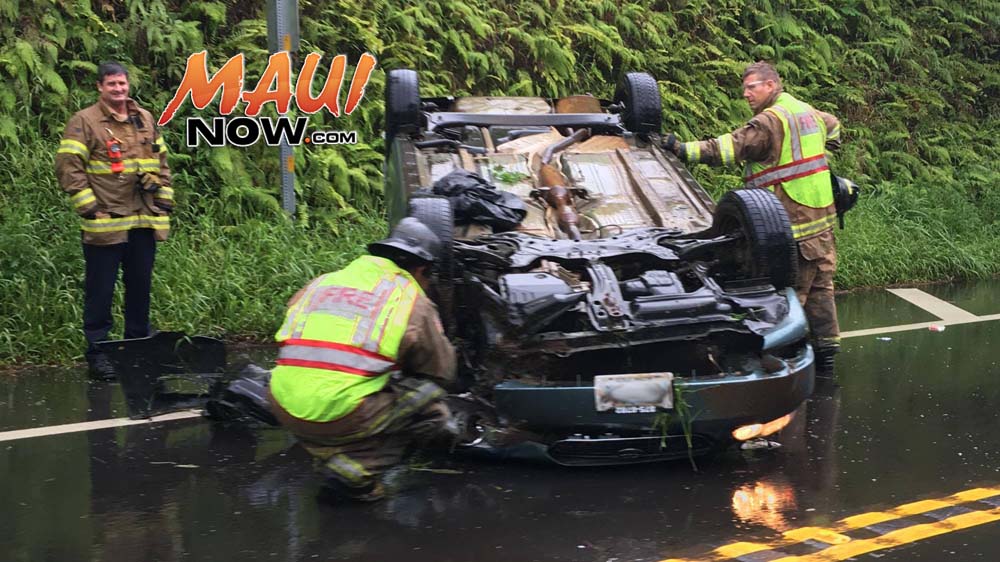 Twin Falls vehicle overturned, 5/31/16. Photo credit: Mark Michalak