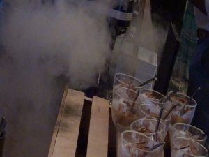 Dry ice adds to the allure of the dessert station at the Seafood Festival in Kapalua. Photo by Kiaora Bohlool.