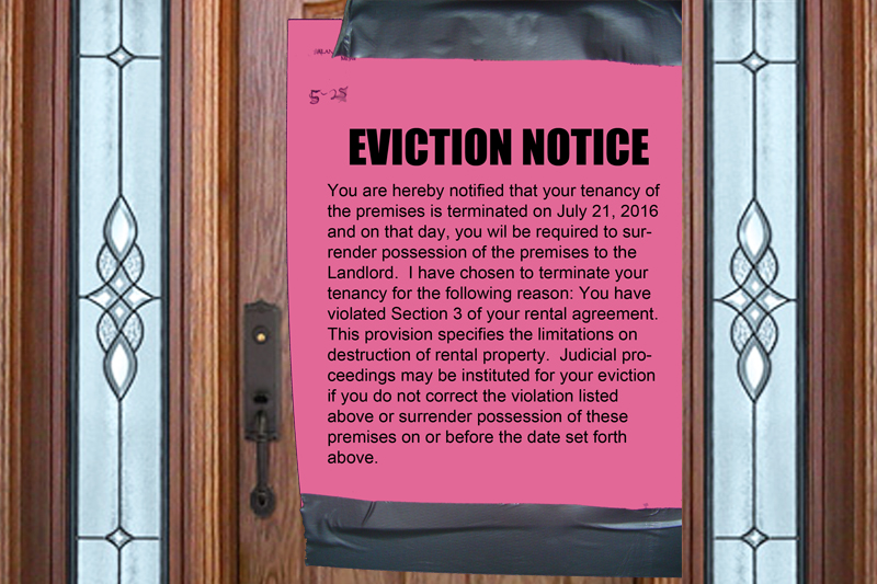 Eviction notice. Maui Now graphic.