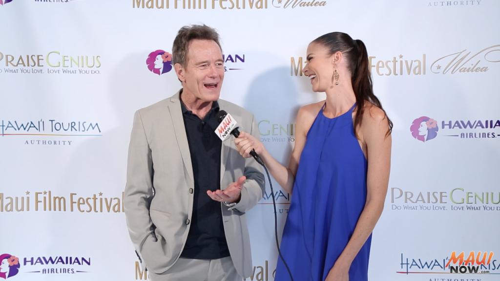 Malika intervies Bryan Cranston at Maui Film Festival 2016