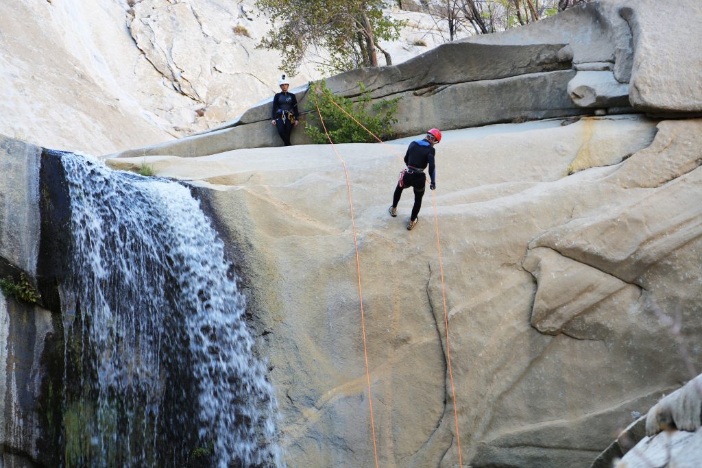 Rappelling is a necessary skill in order to successfully navigate the Seven Teacups in California. Photo credit: Travel Channel.