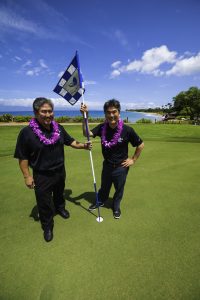 Hawai'i Food & Wine Festival founders at the golf challenge on Maui in 2015. Courtesy photo.