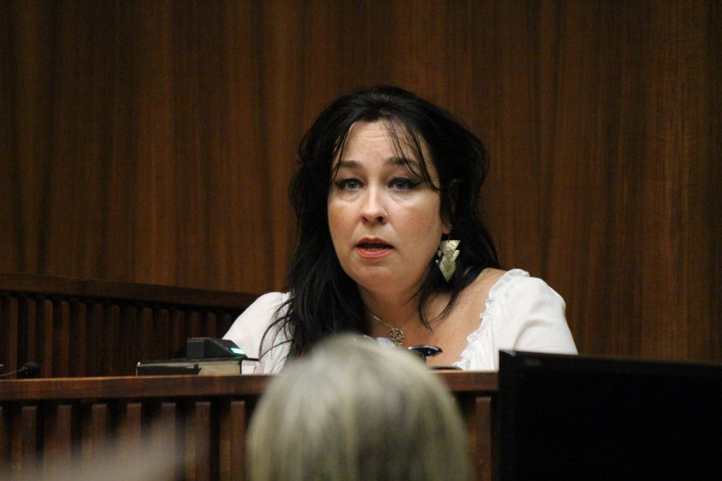 Kimberlyn Scott, mother of Carly "Charli" Scott, testified on Tuesday, July 26, 2016 in the murder trial of Steven Capobianco. Photo: 7.26.16 by Wendy Osher.