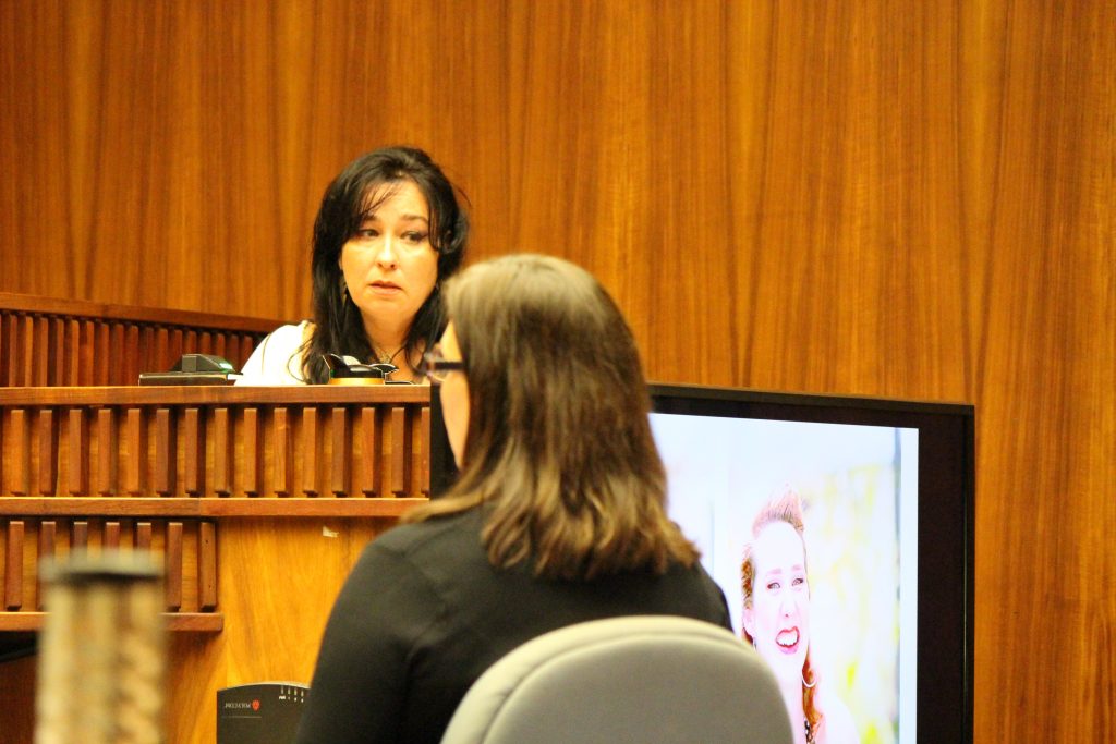 Kimberlyn Scott, mother of Carly "Charli" Scott, testified on Tuesday, July 26, 2016 in the murder trial of Steven Capobianco. Photo: 7.26.16 by Wendy Osher.
