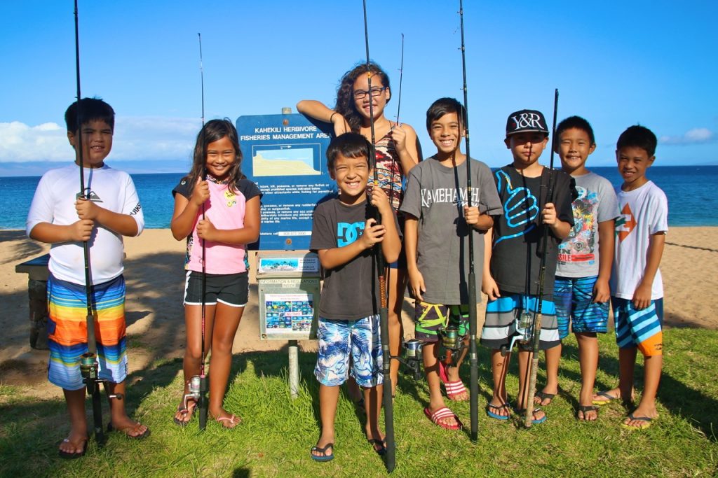 The 2016 Ridge to Reef Rendezvous will feature pono fishing activities for keiki. Photo credit: Ananda Stone.