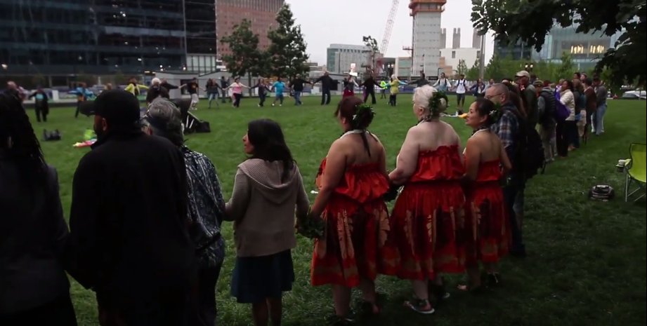 Hōkūleʻa arriving in Boston, MA (7.09.2016) Image credit: Polynesian Voyaging Society / Nāʻālehu Anthony / ʻŌiwi TV