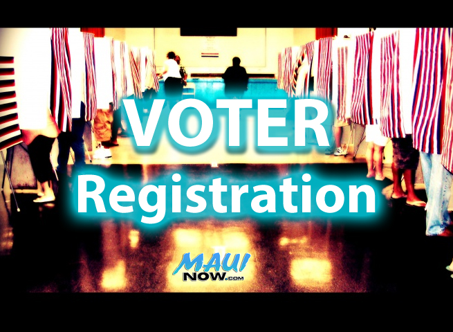 Voter registration. Graphics/Photo by Wendy Osher.