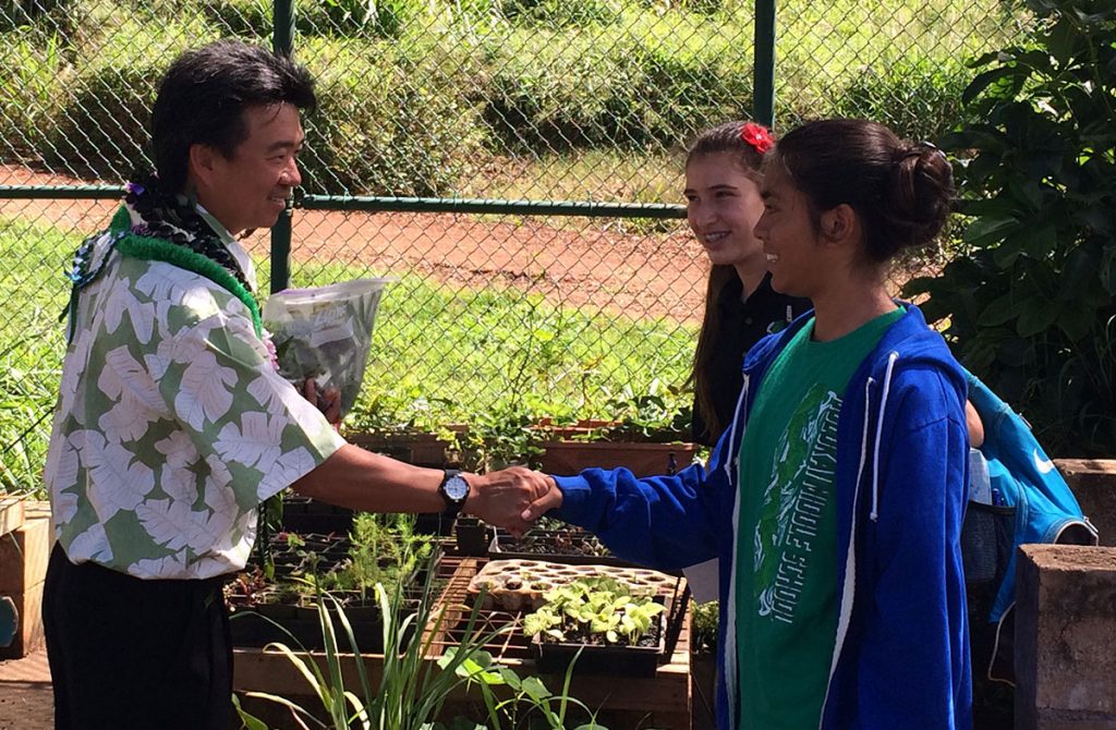 Molokai Middle School Garden Program. Photo credit: Office of the Lt. Governor.