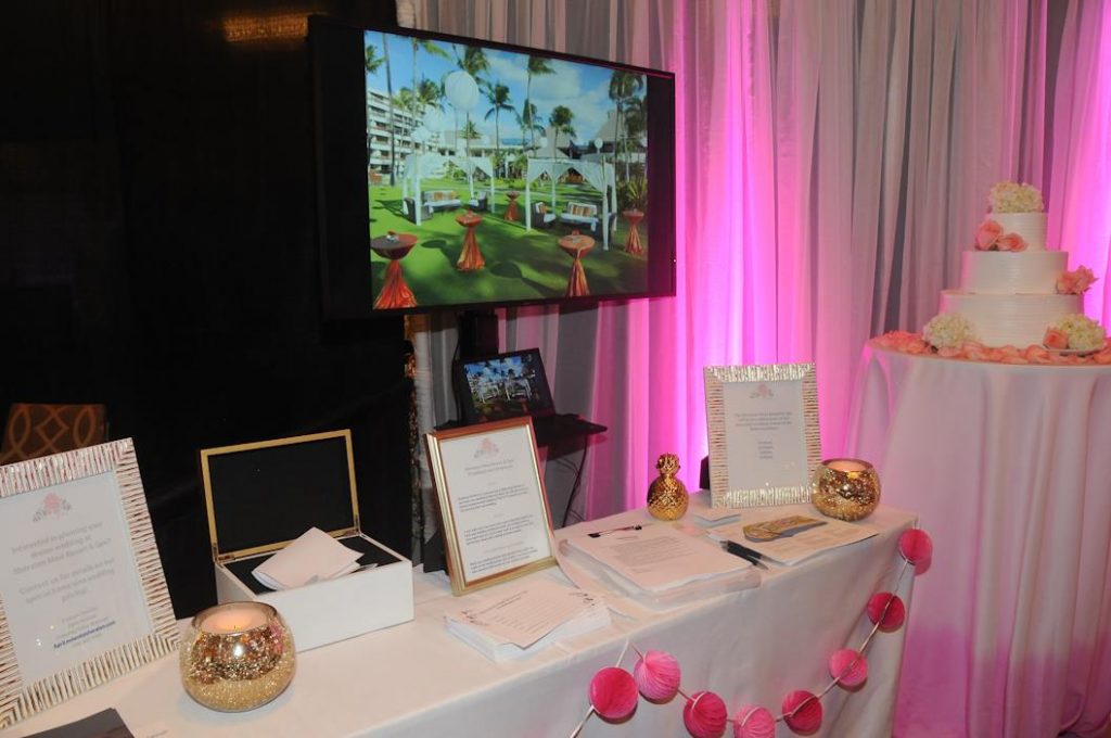 Sheraton Maui booth at the Maui Wedding Expo today. Photo by Tim Clark